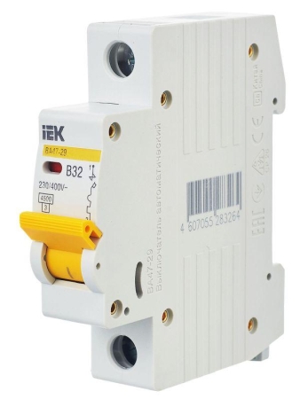 Выключатель автоматический модульный 1п B 32А 4.5кА ВА47-29 KARAT IEK MVA20-1-032-B