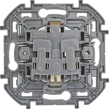 Розетка 1-м СП Inspiria 16А IP20 250В 2P+E немецк. стандарт механизм алюм. IEK 673722