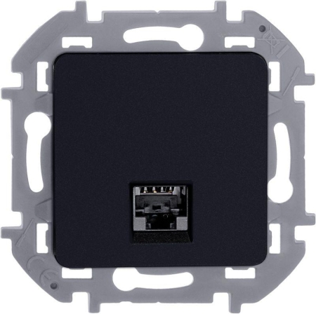 Розетка компьютерная Inspiria RJ45 кат.5E UTP антрацит IEK 673828