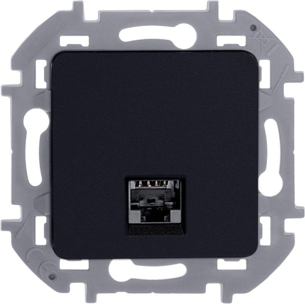 Розетка компьютерная Inspiria RJ45 кат.5E UTP антрацит IEK 673828