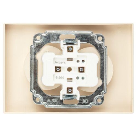 Розетка 2-м СП Accent 6-204-02 16А IP20 250В 2P AL/CU сл. кость Intro Б0063474