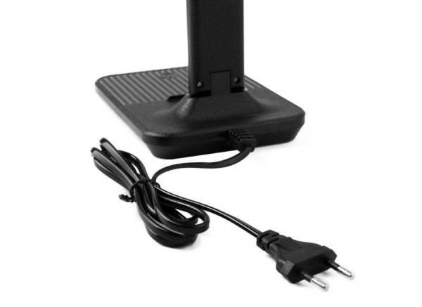 Светильник светодиодный настольный UF-819 C02 12Вт 6000К 3ур. яркости 2 плафона кожа черн. Ultraflash 15164