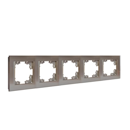 Рамка 5-м Афина стеклянная мокко UNIVersal 2288