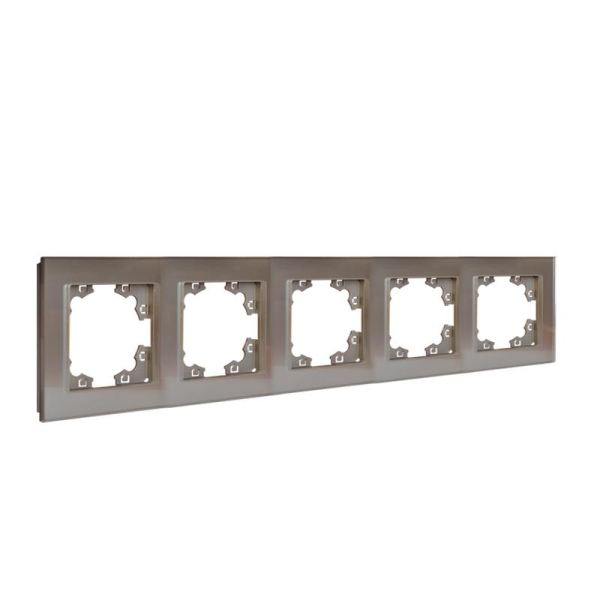 Рамка 5-м Афина стеклянная мокко UNIVersal 2288