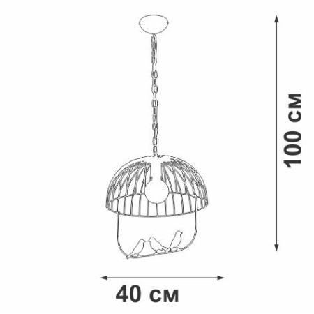Люстра 1xE27 макс. 40Вт Vitaluce V2915-0/1