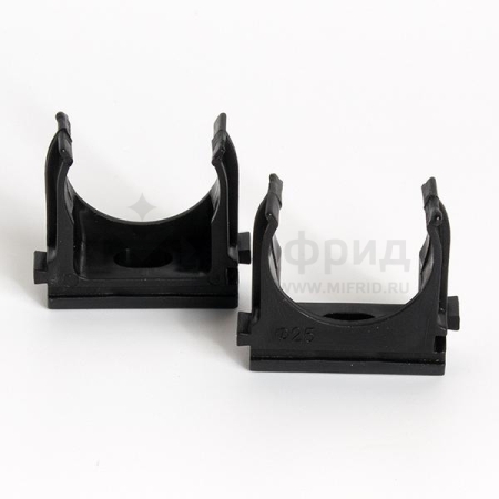 Держатель для труб (клипса) d25мм черн. (уп.100шт) TOKOV ELECTRIC TKE-LC-25-C05/100