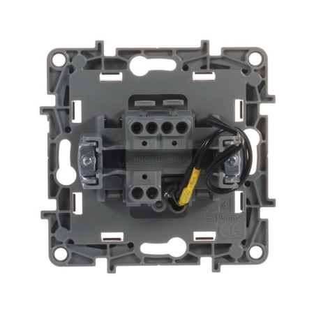 Выключатель 1-кл. СП Etika 10А IP20 250В 10AX с подсветкой/индикацией авт. зажимы механизм антрацит IEK 672603