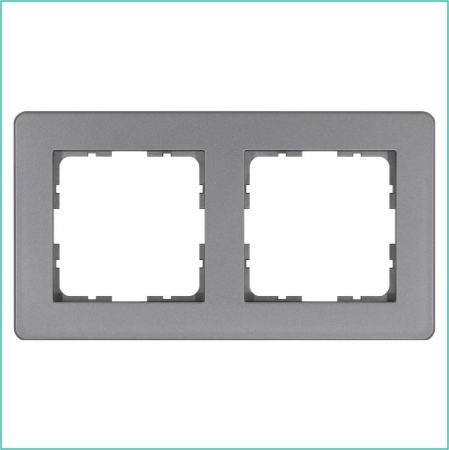 Рамка 2-м G-Flex алюм. Jasmart G1102S