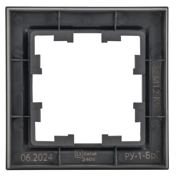 Рамка 1-м BRITE РУ-1-БрГ графит IEK BR-M12-K53