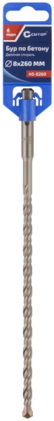 Бур по бетону Profi двойн. резьба SDS-Plus 8х260мм Cutop 40-8260