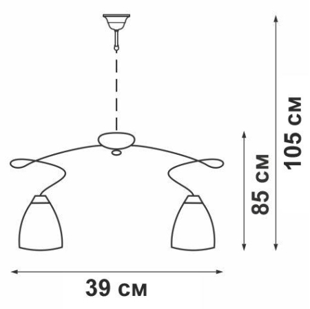 Люстра 5хE27 макс. 60Вт Vitaluce V4166-1/5