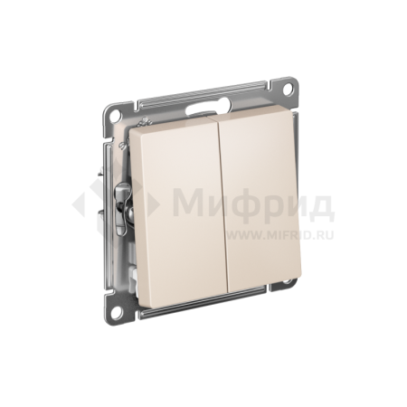 Переключатель перекрестный 2-кл. AtlasDesign 2хсх.7 10АХ механизм беж. SE ATN000273