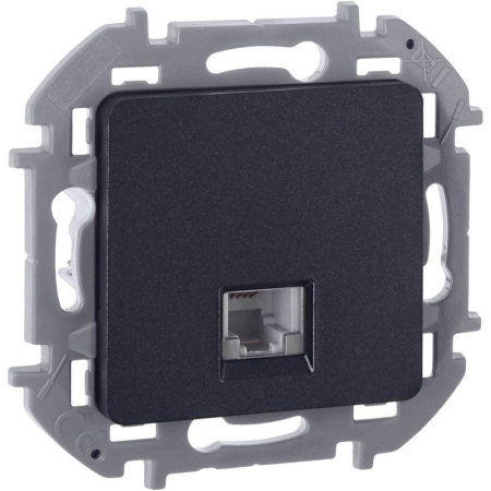 Розетка телефонная Inspiria RJ11 механизм антрацит IEK 673823