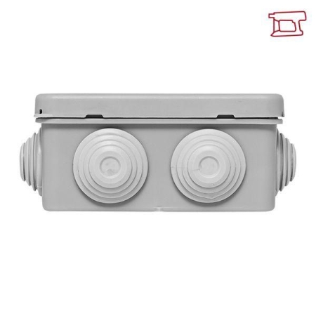 Коробка распределительная КМР-030-031 85х85х40 IP55 с крышкой для прямого монтажа 8 мембранных вводов сер. EKF plc-kmr-030-031