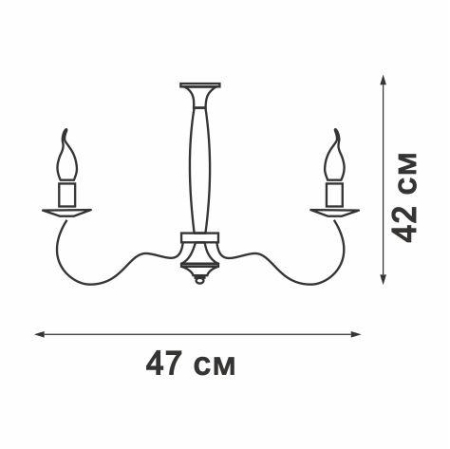 Люстра 5xE14 макс. 40Вт Vitaluce V1659/5PL