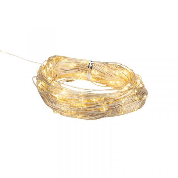 Гирлянда светодиодная "Роса" 30м 300LED тепл. бел. 3.6Вт IP44 с трансф. Neon-Night 303-216