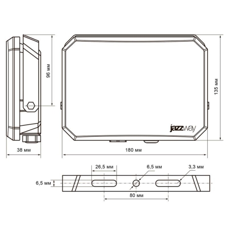 Прожектор светодиодный PFL-SA 100Вт 6500К IP65 OPAL СДО Pro JazzWay 5065932