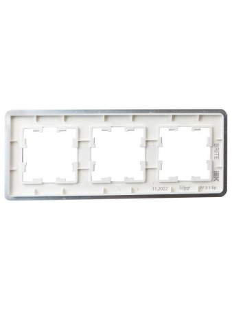 Рамка 3-м BRITE РУ-3-1-Бр метал. алюм. RE AL IEK BR-M32-M-21-K47