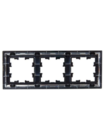 Рамка 3-м BRITE РУ-3-Бр хром/черн. IEK BR-M32-12-2-K23