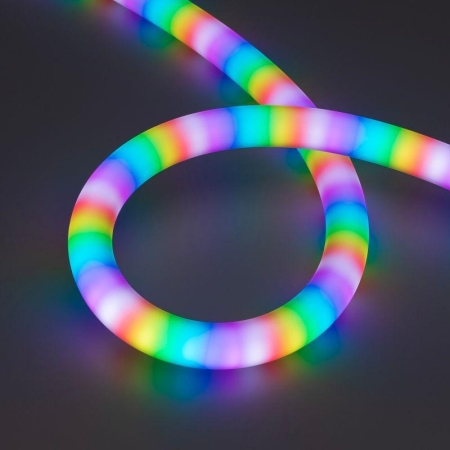 Лента светодиодная SPI MOONLIGHT-BLACK-TOP-G180-D25mm 12V RGB-PX2 21.6Вт/м IP65 wire x1 прямой вывод кабеля герметичная (уп.5м) Arlight 044932