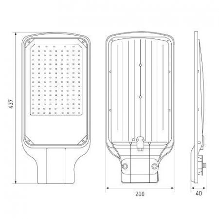 Светильник светодиодный SPP-504-0-50K-100 100Вт 5000К IP65 10000лм КСС Д DOB SMD 48мм уличный черн. Эра Б0062724