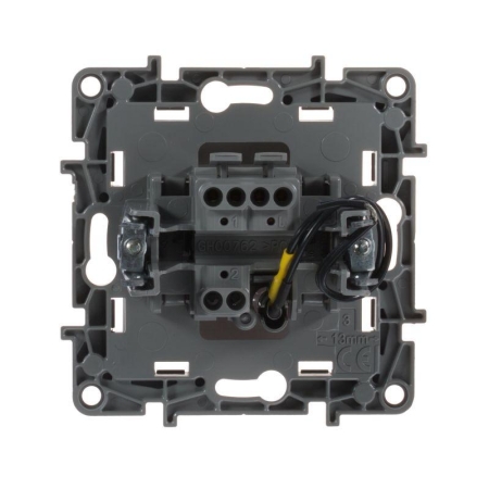 Выключатель 1-кл. СП Etika 10А IP20 250В 10AX с подсветкой/индикацией безвинтов. зажимы механизм бел. IEK 672203