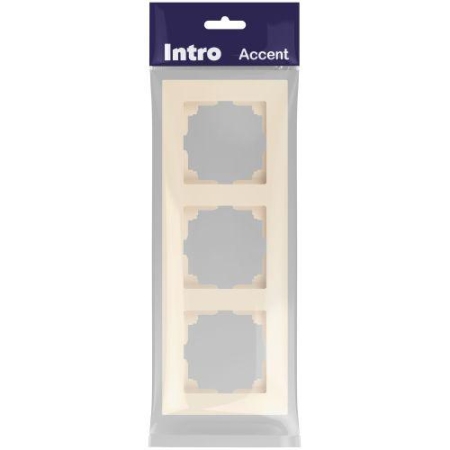 Рамка 3-м СП Accent 6-503-02 сл. кость Intro Б0063781