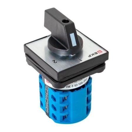 Переключатель кулачковый ПК-1-53 3п 10А "1-2" IP65 EKF pk-1-53-10-65