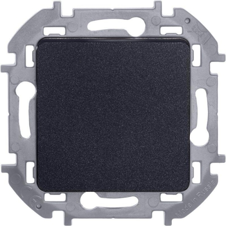 Выключатель кнопочный Inspiria 6А 250В без фиксации НО/НЗ механизм антрацит IEK 673693