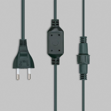 Гирлянда светодиодная "Мультишарики" 20м d15мм 200LED мульти (RG/RB) 11Вт 230В IP44 мигание провод зел. Neon-Night 303-609