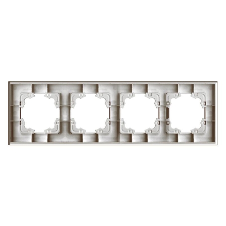 Рамка 4-м Афина стеклянная серебр. UNIVersal 2269