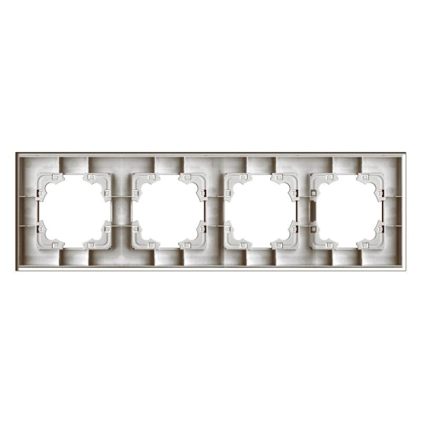 Рамка 4-м Афина стеклянная серебр. UNIVersal 2269