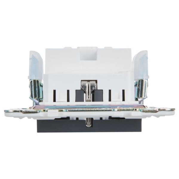 Розетка SKANDY 16А с заземл. защ. шторки безвинт. крепл. SK-R06G графит IEK SK-R14-16-1-K53