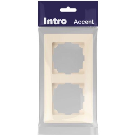 Рамка 2-м СП Accent 6-502-02 сл. кость Intro Б0063752