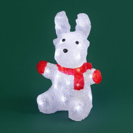 Фигура светодиодная акриловая "Олененок в шарфе" 20х17х30см 24LED 1Вт IP20 элементы питания 2хAA (не в компл.) Neon-Night 513-314