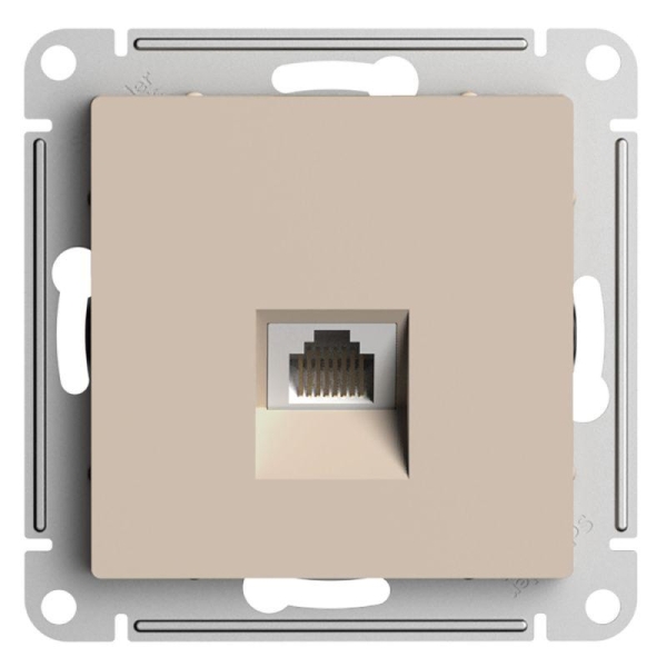 Розетка компьютерная AtlasDesign RJ45 кат.6A механизм песочн. SE ATN001286