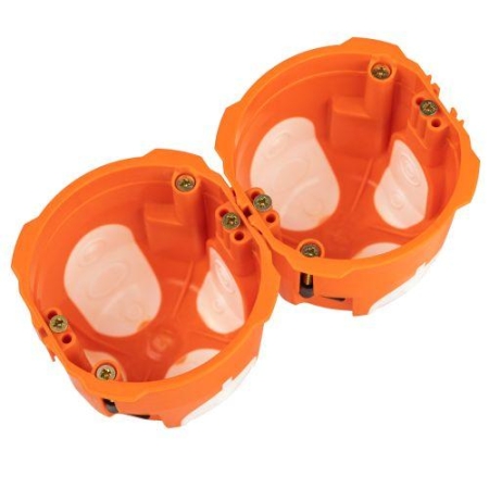 Коробка установочная универсальная 71х65мм для твердых и полых стен саморез. KUU-71-65-unibox оранж. ЭРА Б0061062