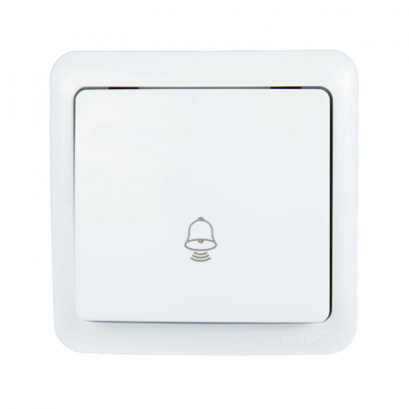 Кнопка звонка 1-кл. 1п ОП Viola 10А IP20 бел. LEZARD 751-0200-103