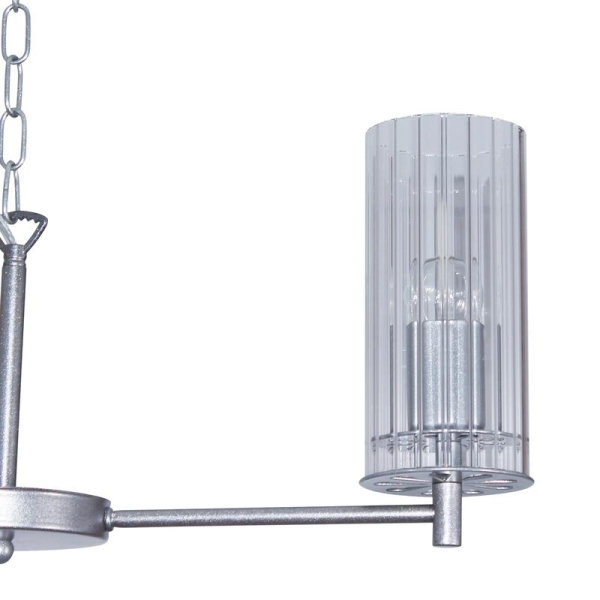 Светильник "Ника" 231 (плафон 0014) НСБ 01-3х60-177 Е27 [ИМ] подвесной серебр. Элетех 1005405301