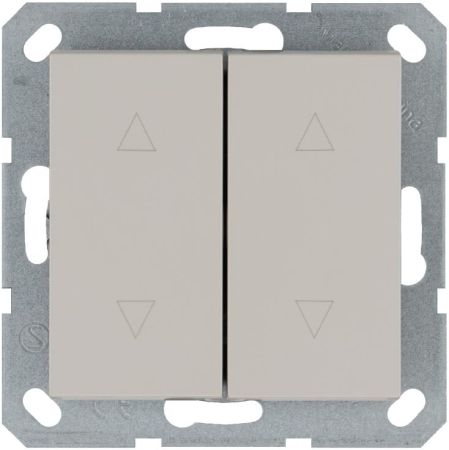 Выключатель для жалюзи 2-кл. 10А IP20 механизм тауп Jasmart G3028T