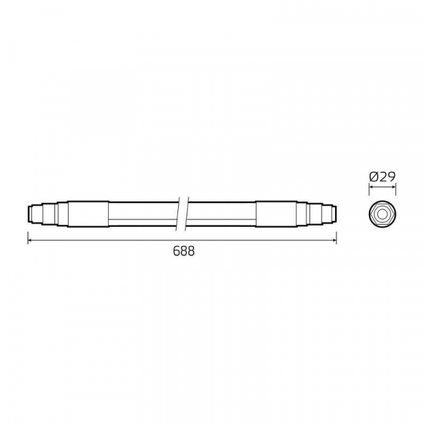 Светильник светодиодный 668х29х29мм 12Вт 6500К 1250лм IP65 COMPACT линейный матов. соед. в линию до 10шт GAUSS 843424312