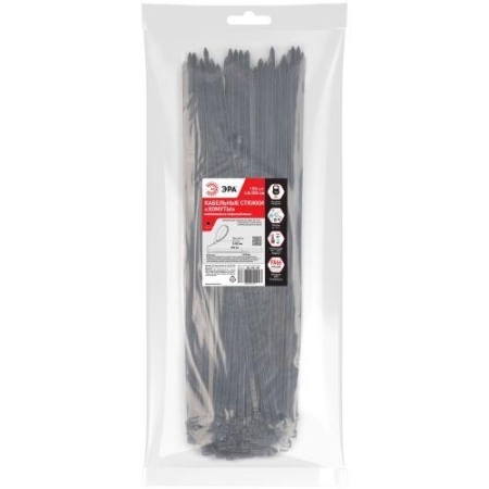 Хомут кабельный 4.8х300 черн. NO-225-185 (уп.100шт) Эра Б0066001