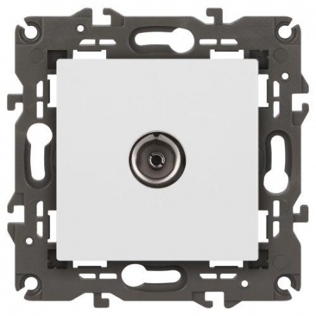 Розетка телевизионная одиночная TV 1мод. Elegance 14-3101-01 IP20 бел. Эра Б0034290