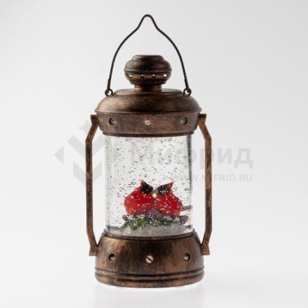 Светильник светодиодный декоративный новогодний Красный кардинал LED тепл. бел. IP20 3хAA В=18см таймер 6ч Эра Б0051944