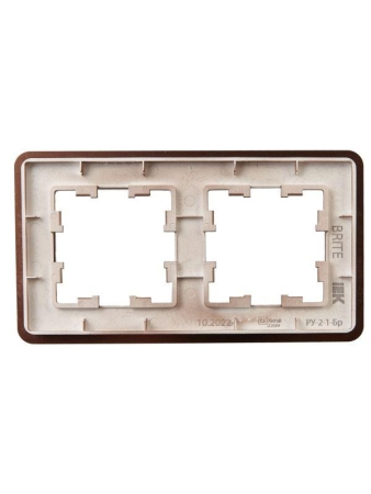 Рамка 2-м BRITE РУ-2-1-Бр метал. коричн. RE AL IEK BR-M22-M-21-K30