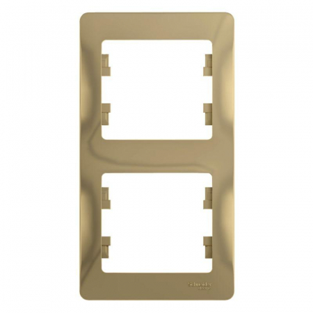 Рамка 2-м Glossa вертикал. титан SE GSL000406