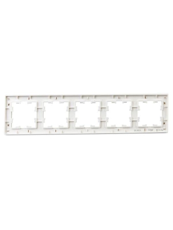 Рамка 5-м BRITE РУ-5-Бр бел. рифленый IEK BR-M52-51-K01