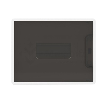 Щиток встраиваемый Фрейм (FRAME) 8мод. IP41 с тонированной дверцей с 2 шинами PEN на 6 и 8 отверст. бел. DKC F08B1WD