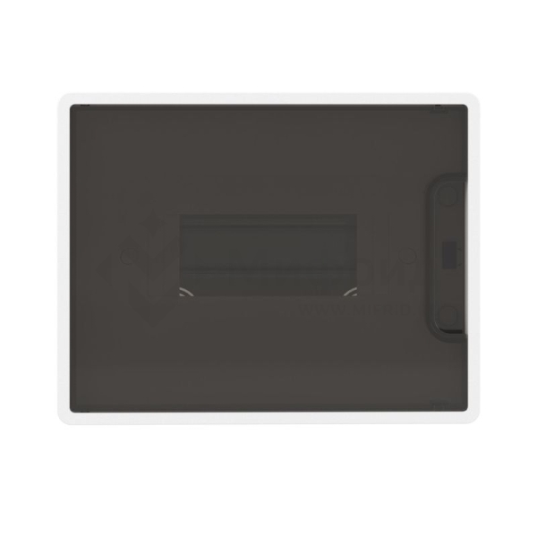 Щиток встраиваемый Фрейм (FRAME) 8мод. IP41 с тонированной дверцей с 2 шинами PEN на 6 и 8 отверст. бел. DKC F08B1WD