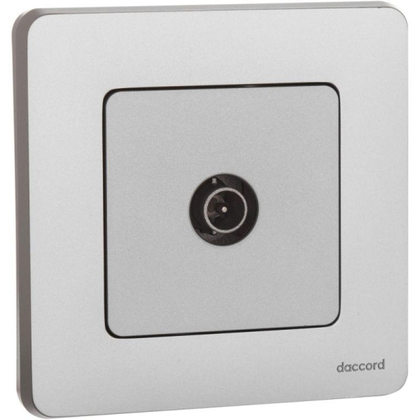 Розетка телевизионная проходная TV Inspiria 14дБ 5-862мГц механизм алюм. IEK 673862